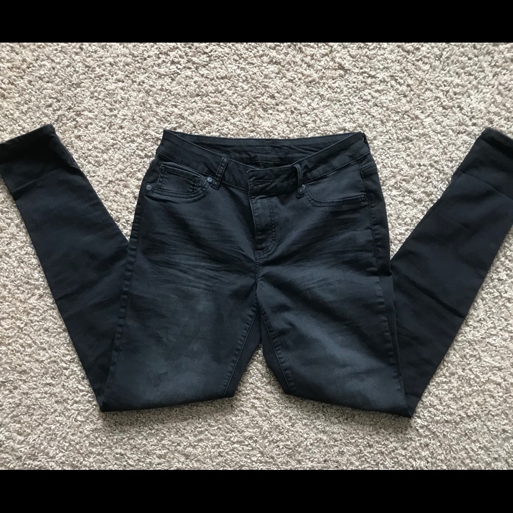 Black denim jeans